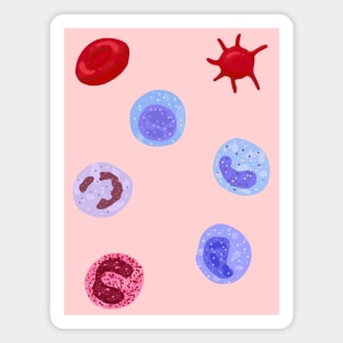 Hand Drawn Normal Blood Cells Pack Magnet